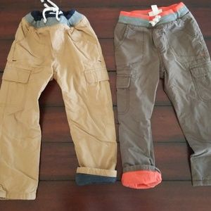 Pair of 3T pants with fleece lining.